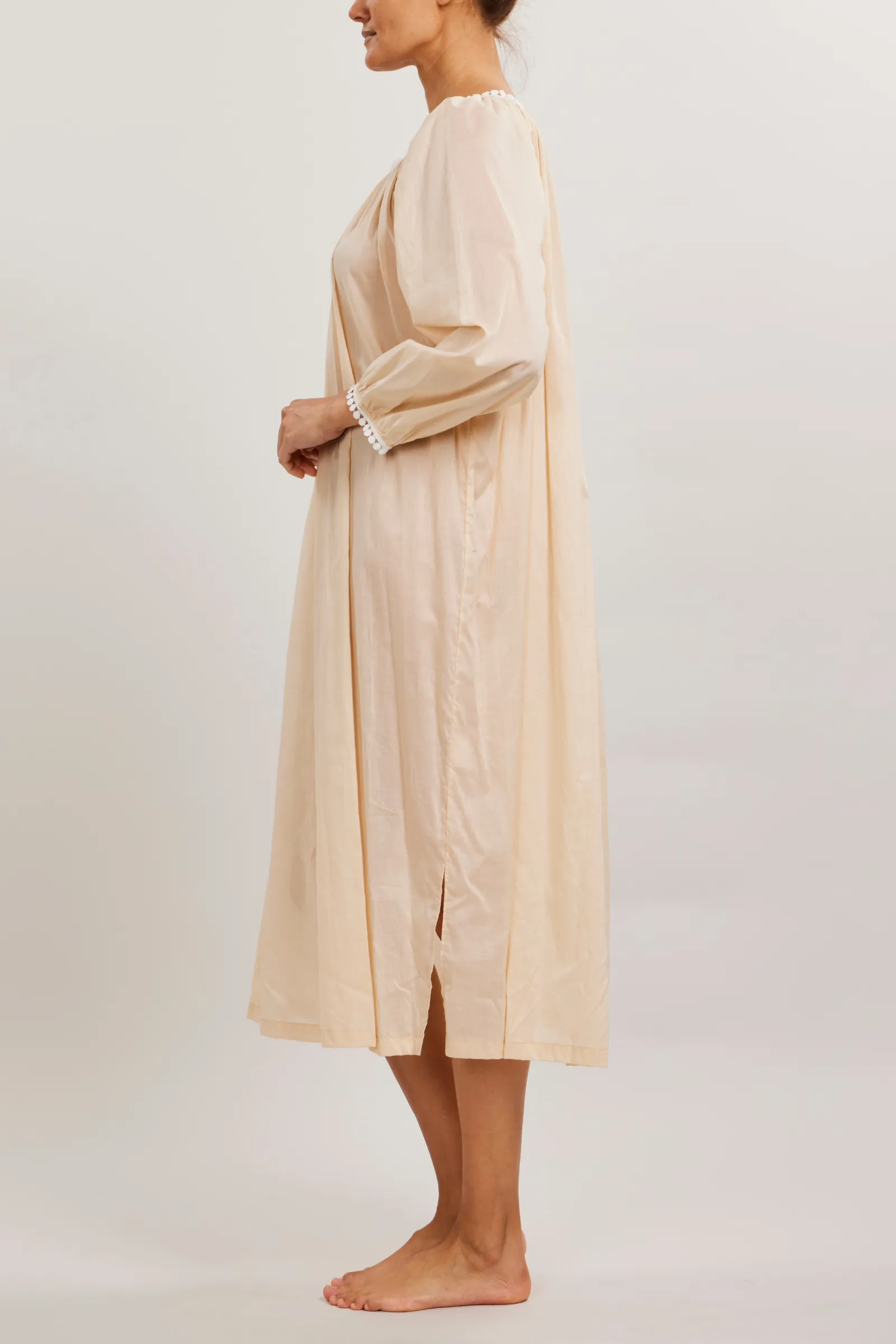 Thilda Long Nightgown - Sand