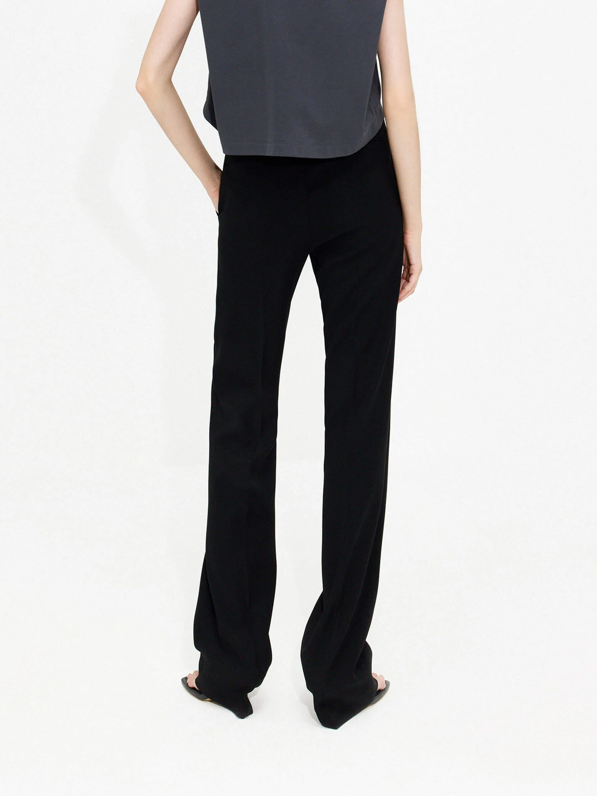 Tie Waist Straight Pants