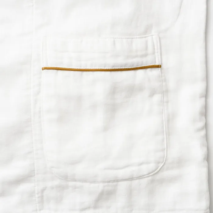 White 2 Layered Gauze Long Pajamas Set [Kyo Wazarashi Mensya]