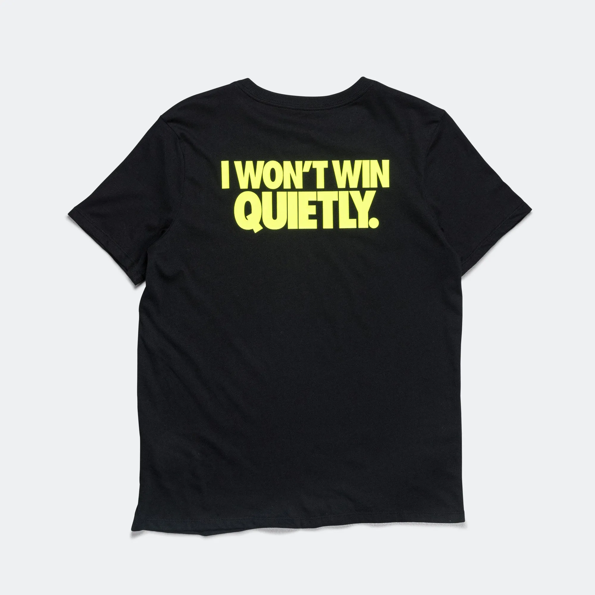 Womens Win Quietly Tee QS - Black