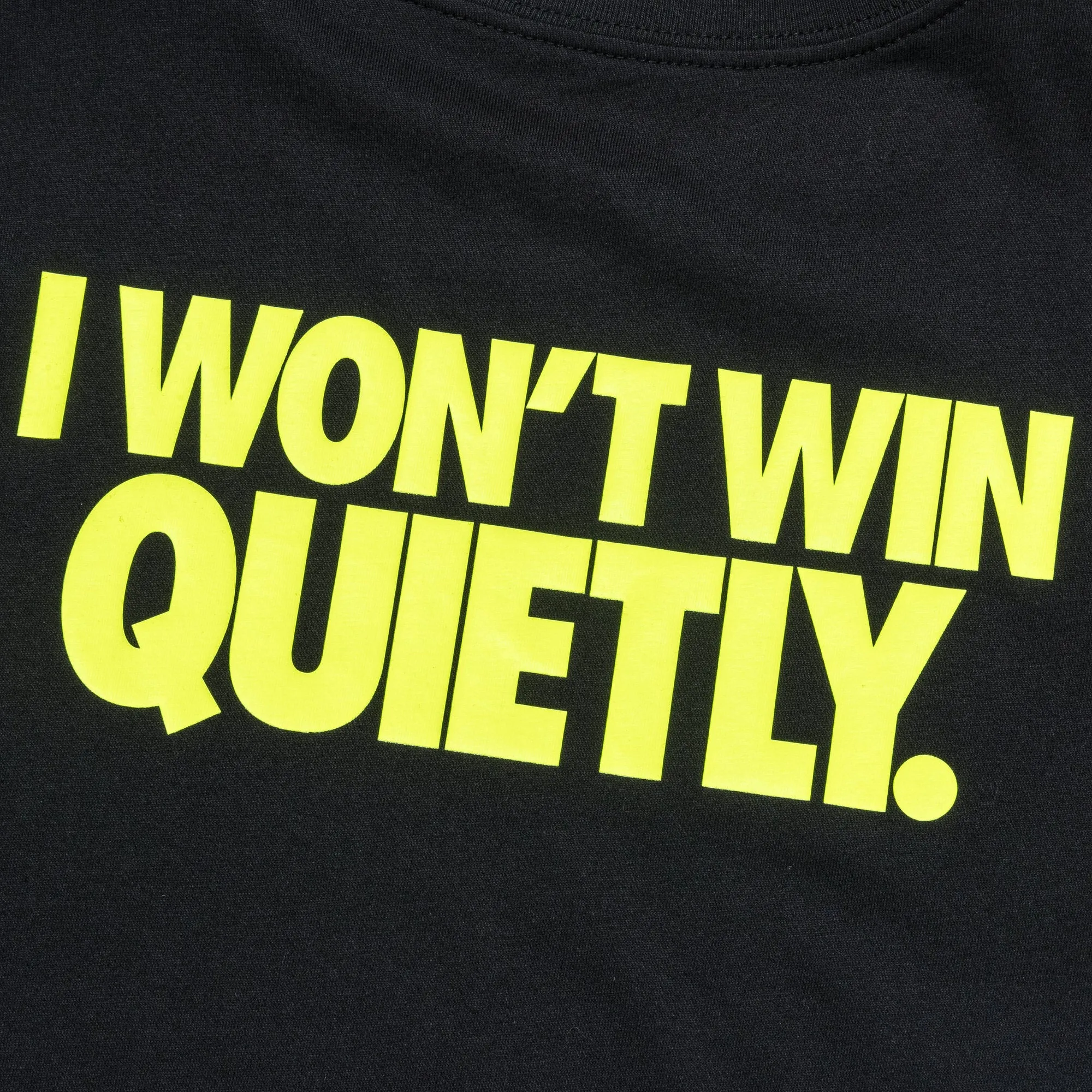 Womens Win Quietly Tee QS - Black